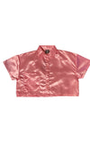GK Pink Satin Crop Top