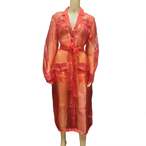 GK Red Sheer Coat