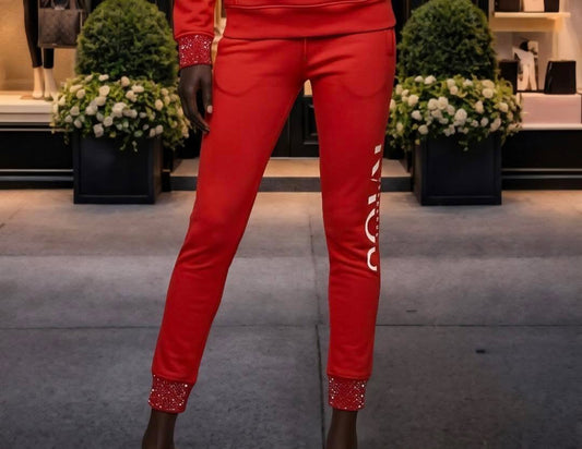 GK Rhinestone Cuff  Me Sweatpant