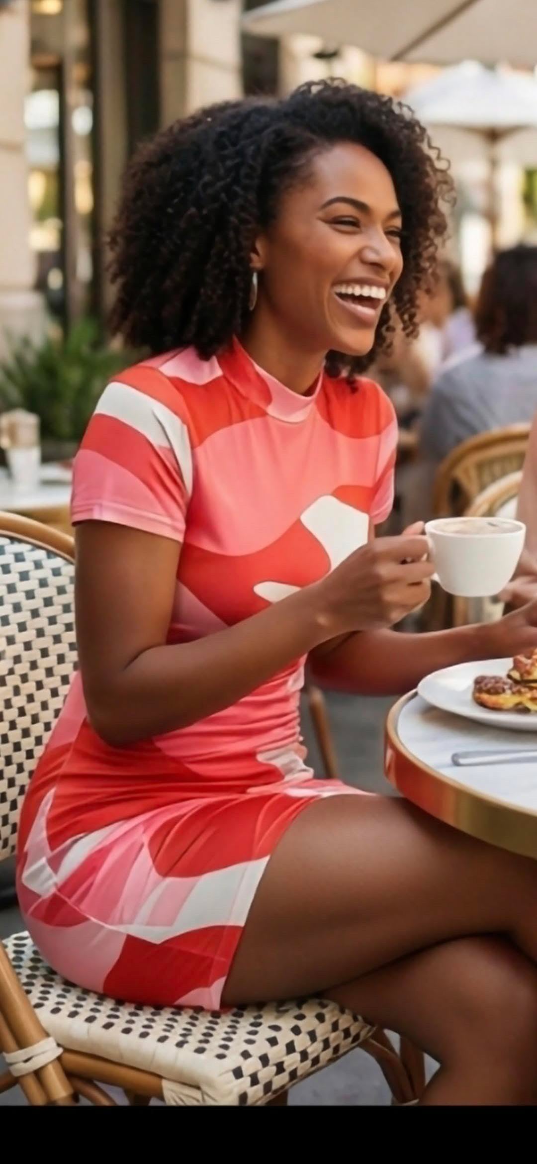 Ruched Camo Mini Dress