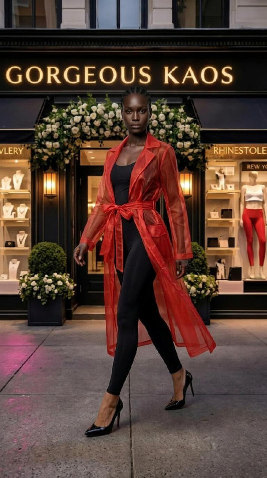 GK Red Sheer Coat