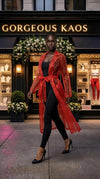 GK Red Sheer Coat