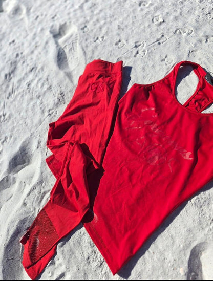 GK Solid Red Tank Top