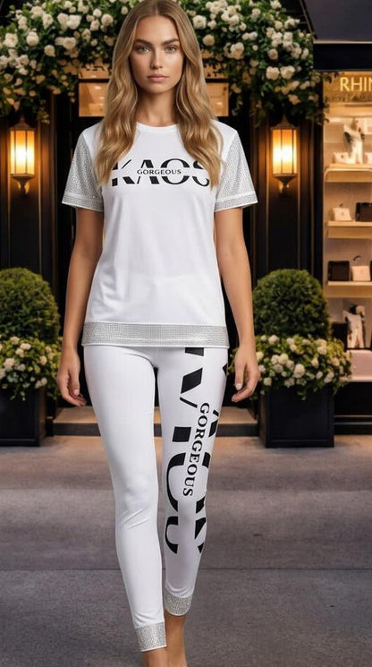 Crystal Trim Leggings