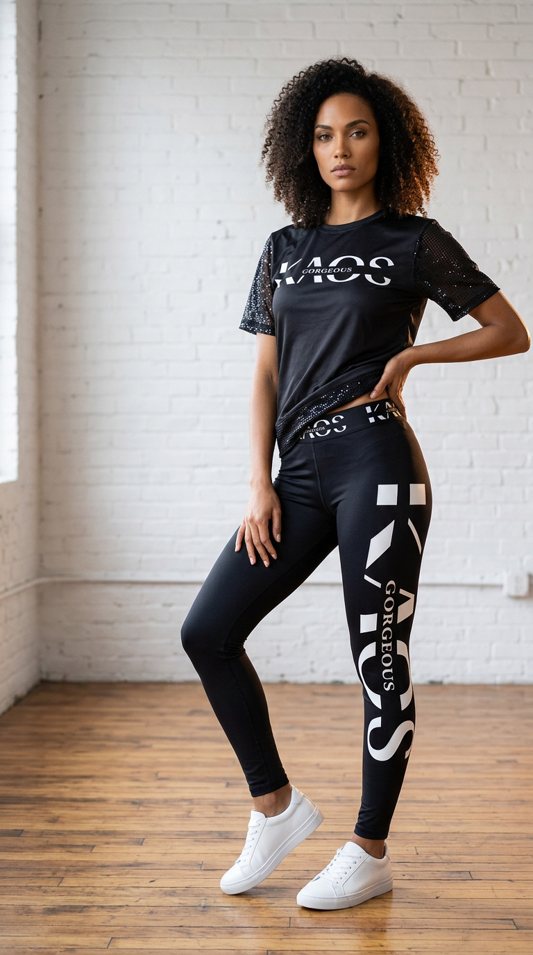 Crystal Trim Leggings