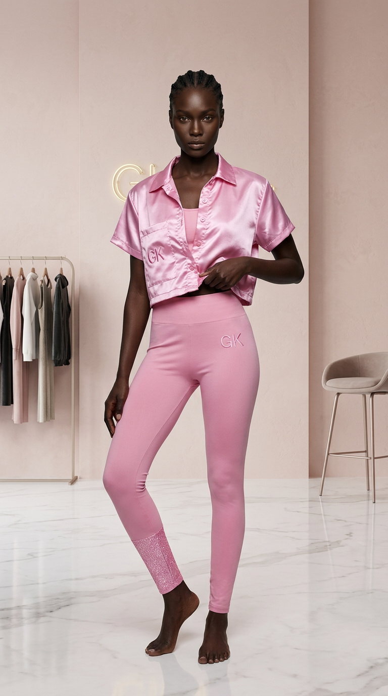 GK Pastel Pink Crop Top